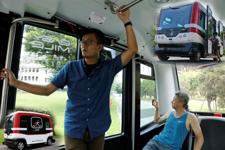 inside diverless bus content photo