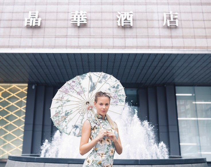 Bar in Qipao outside Regent Taipei